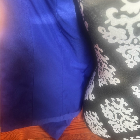 Womens cobalt blue microsuede blazer - Picture 2 of 7